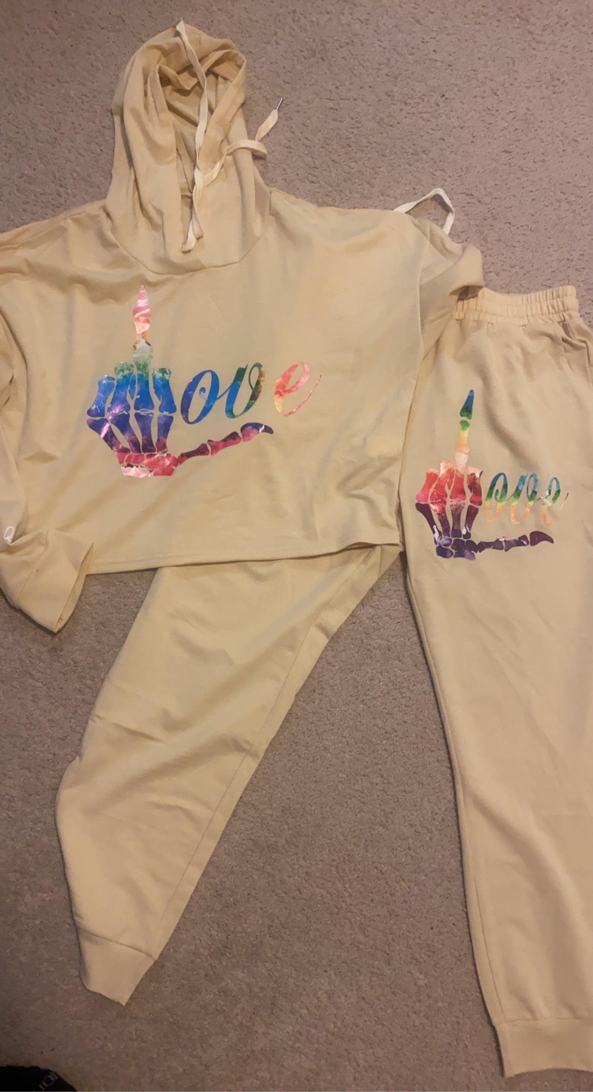 Fck Love Crop Top Set